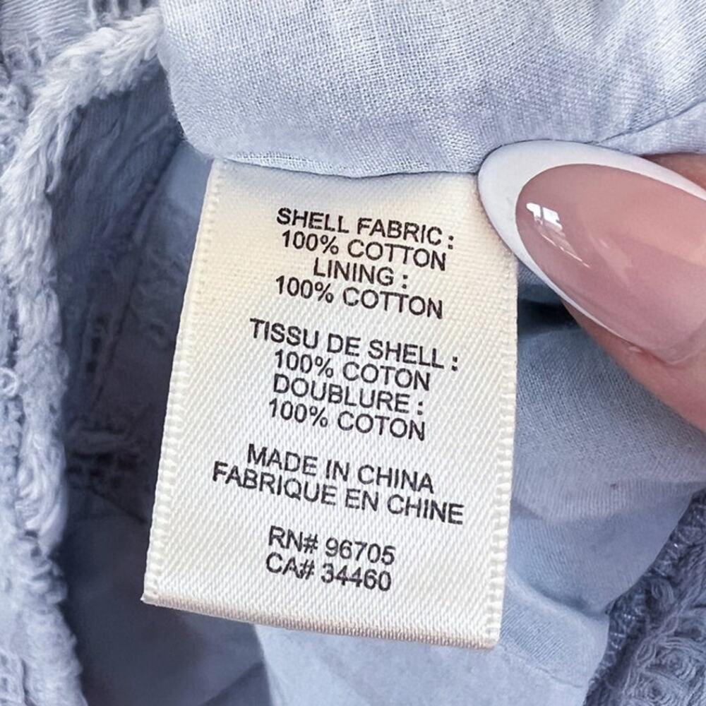 Rebecca Taylor Women's Baby Blue Textured Crop Jacket Medium Preppy - Picture 9 of 9
